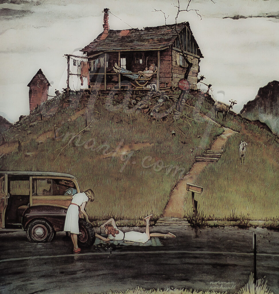 1946 Fixing A Flat Post Cover August 3